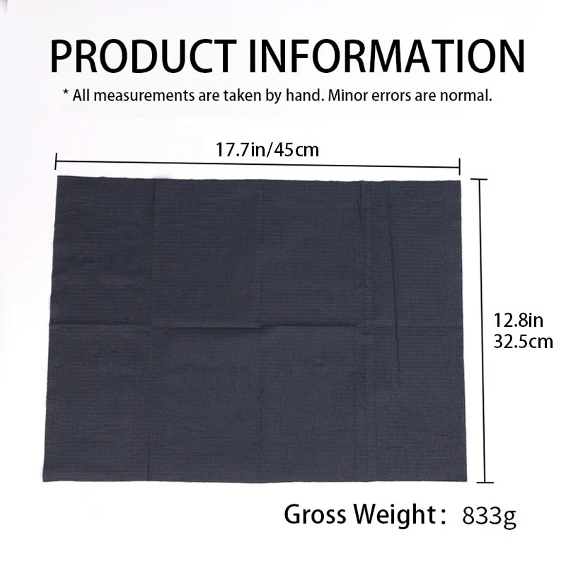 125PCS Disposable Nail Art Table Towels Mat 12.8" X 17.7" Waterproof 3 Ply Nail Art Mat Paper Sheet Clean Pads Tattooing Table Mat Nail Table Cover Tattoo Supplies (Black) - Image 3